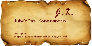 Juhász Konstantin névjegykártya